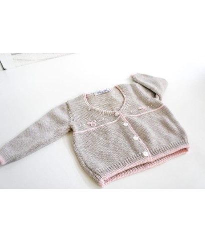 Serie Nodo D'Amore Lana Per Neonata - Giacchina §996