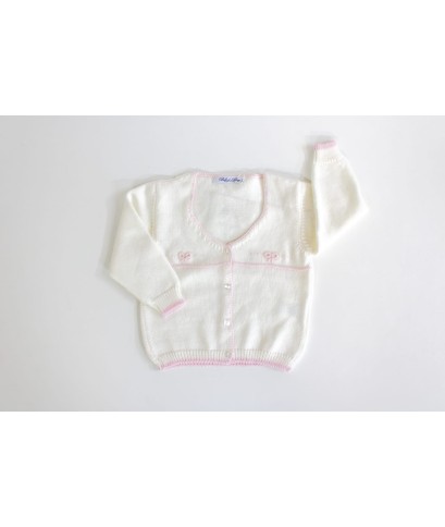 Serie Nodo D'Amore Lana Per Neonata - Giacchina §998