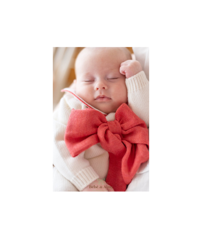 Long Wool Bow Set for Newborns - Onesie §925