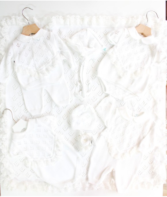 Corredo cotone con pizzo coprifasce corto $1699