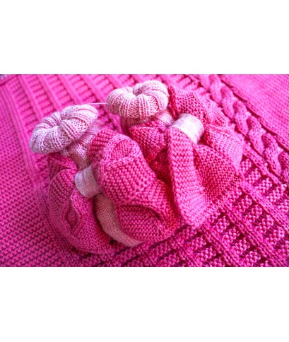Baby Girl Wool Bow Curtain Set - Onesie §4