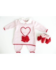 Completo Maglia + Pantalone Cuore Fettuccia Lana §9
