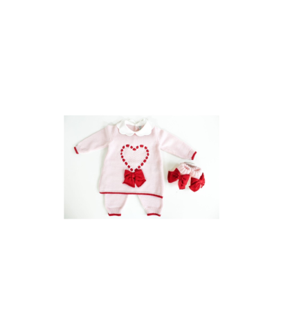 Completo Maglia + Pantalone Cuore Fettuccia Lana §9