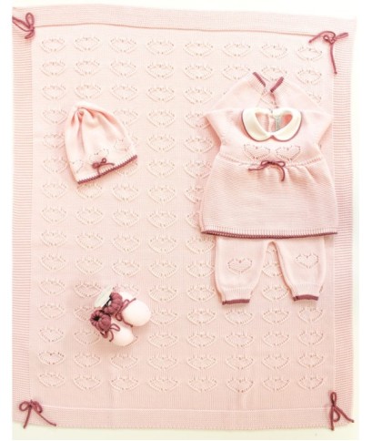 Set Cuore Intarsiato Lana - Coprifasce Femminuccia §12