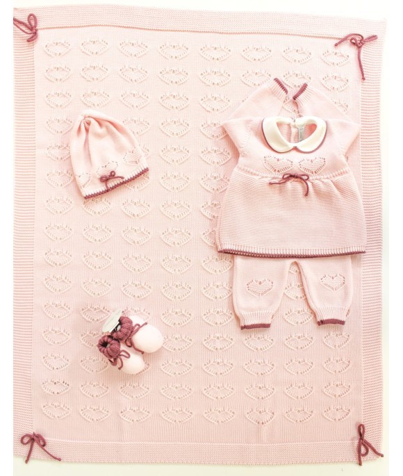 Set Cuore Intarsiato Lana - Coprifasce Femminuccia §12