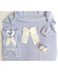 Set Maglia Inglese Maglia + Pantalone (Celeste-Bianco) §30