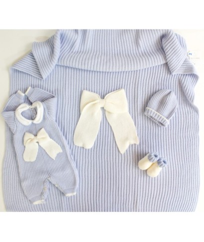 Set Maglia Inglese Tutina (Celeste-Bianco) §33