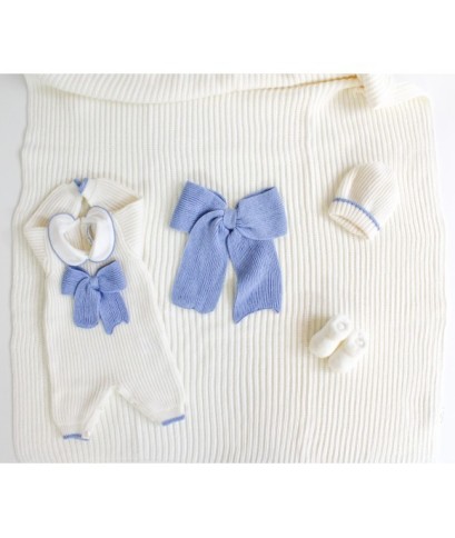 Set Maglia Inglese Tutina (Bianco-Azzurro)  §52
