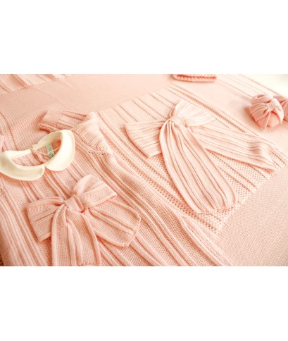 Wide Rib Wool Baby Girl Set - Onesie §70