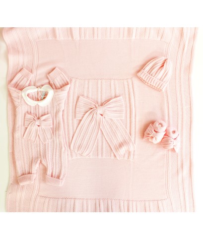 Wide Rib Wool Baby Girl Set - Onesie §70