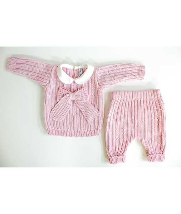Serie Costone Largo Lana - Completo 2 Pezzi Maglia + Pantalone §72